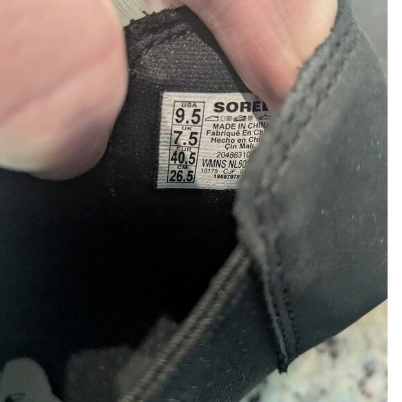 NEW SOREL Women's 9.5 Evie II Chelsea Black Sea Salt Ankle Boots Booties - Picture 9 of 9